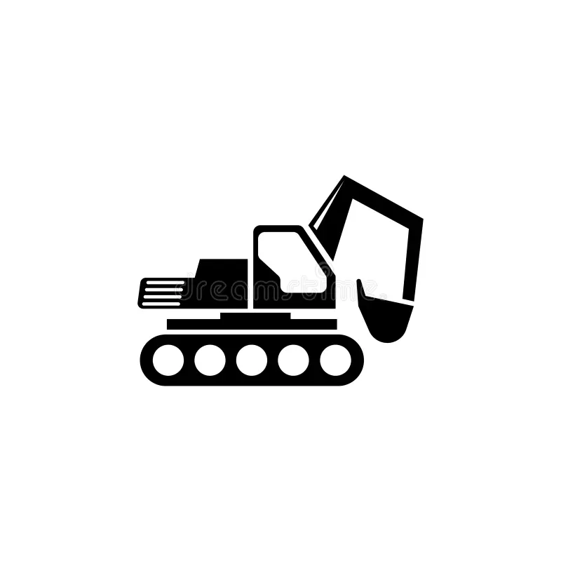 excavator flat vector icon excavator loader tractor crawler excavator crawling digger flat vector icon simple black symbol 115653363